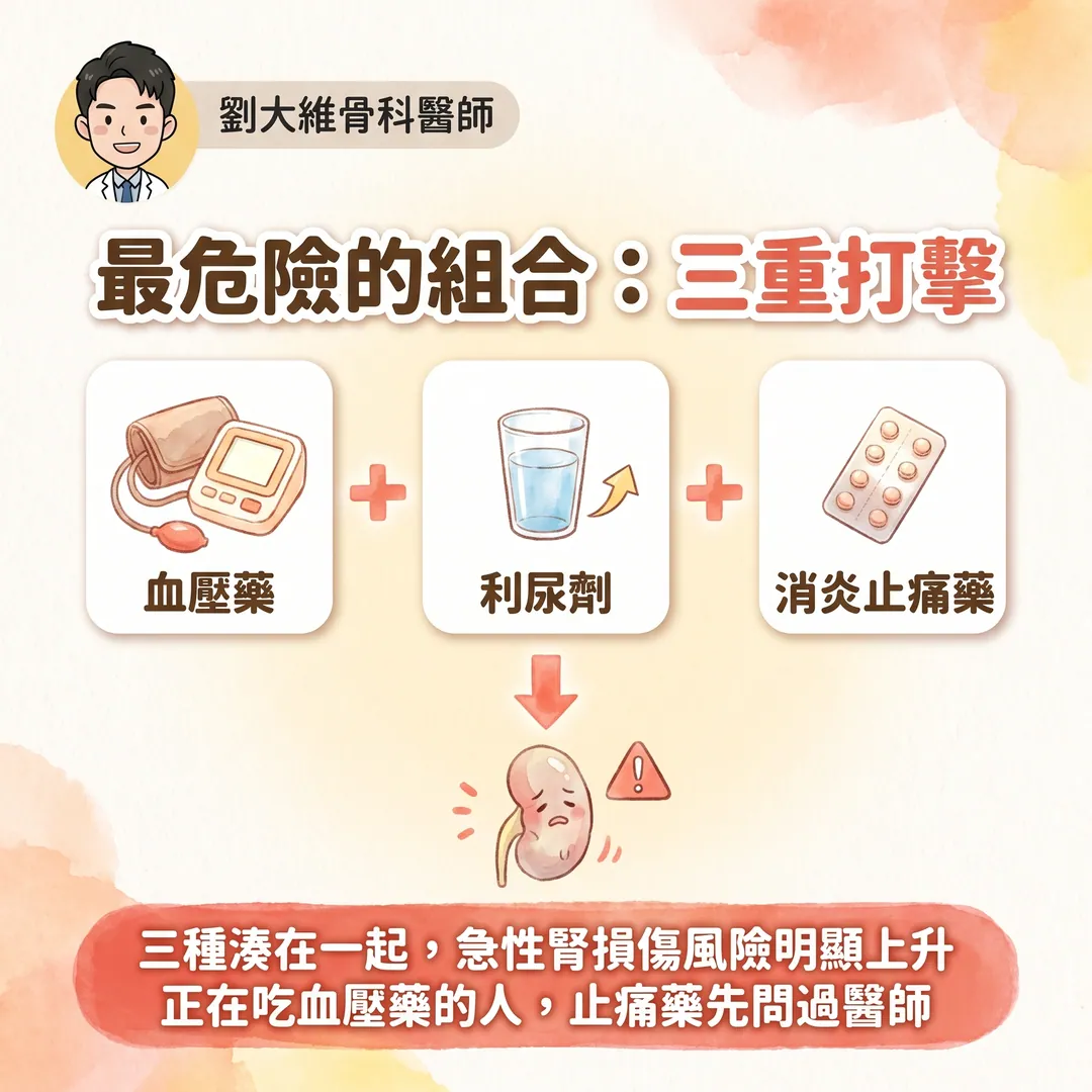 NSAID 類止痛藥全解析:常見種類、與普拿疼的差別、傷腎機轉與替代方案 衛教圖 7