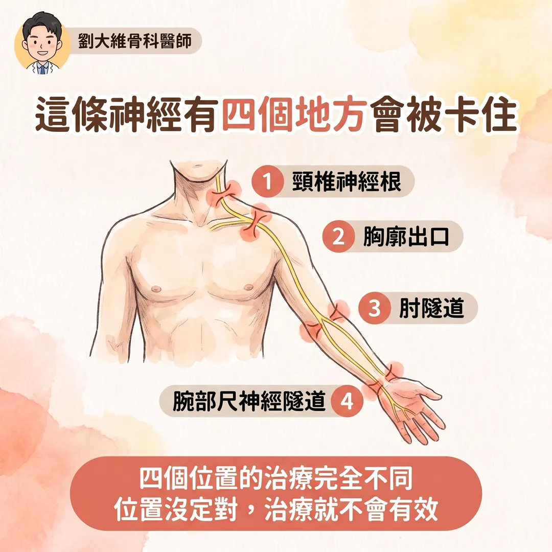 小指與無名指麻木的鑑別診斷 衛教圖 2