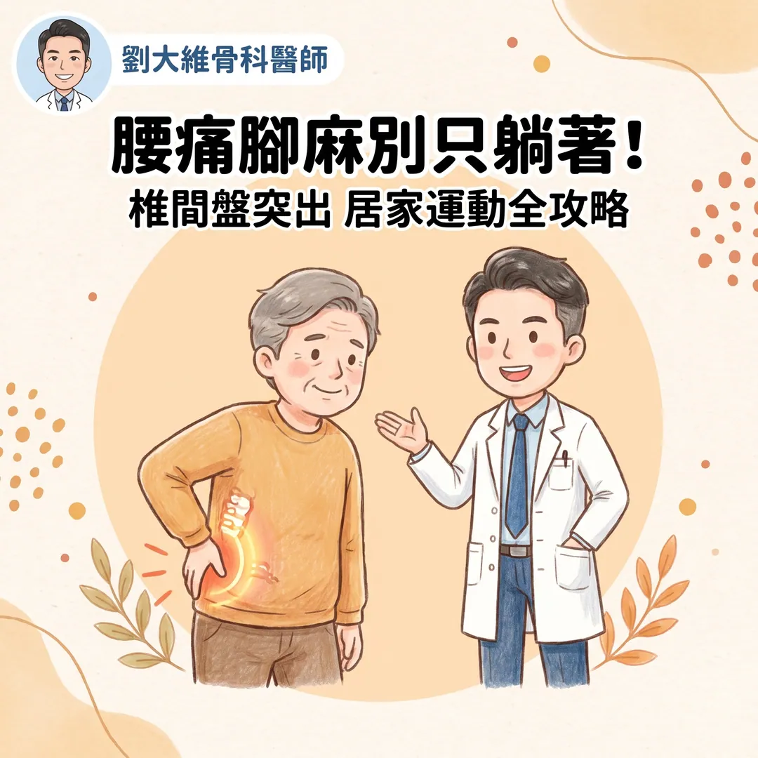 腰痛、腳麻別急著開刀！椎間盤突出的居家運動全攻略