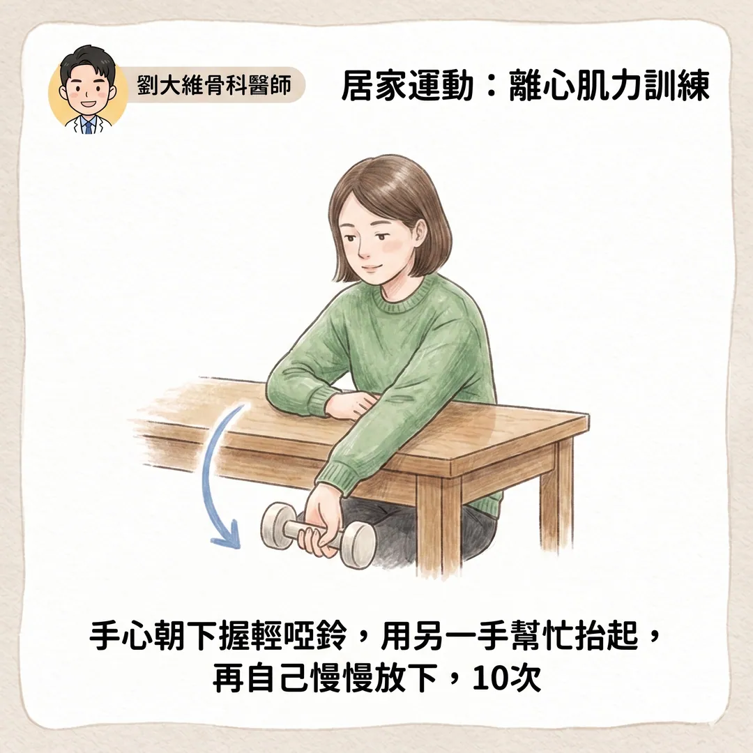 手肘外側一用力就痛?認識「網球肘」與居家保養 衛教圖 7