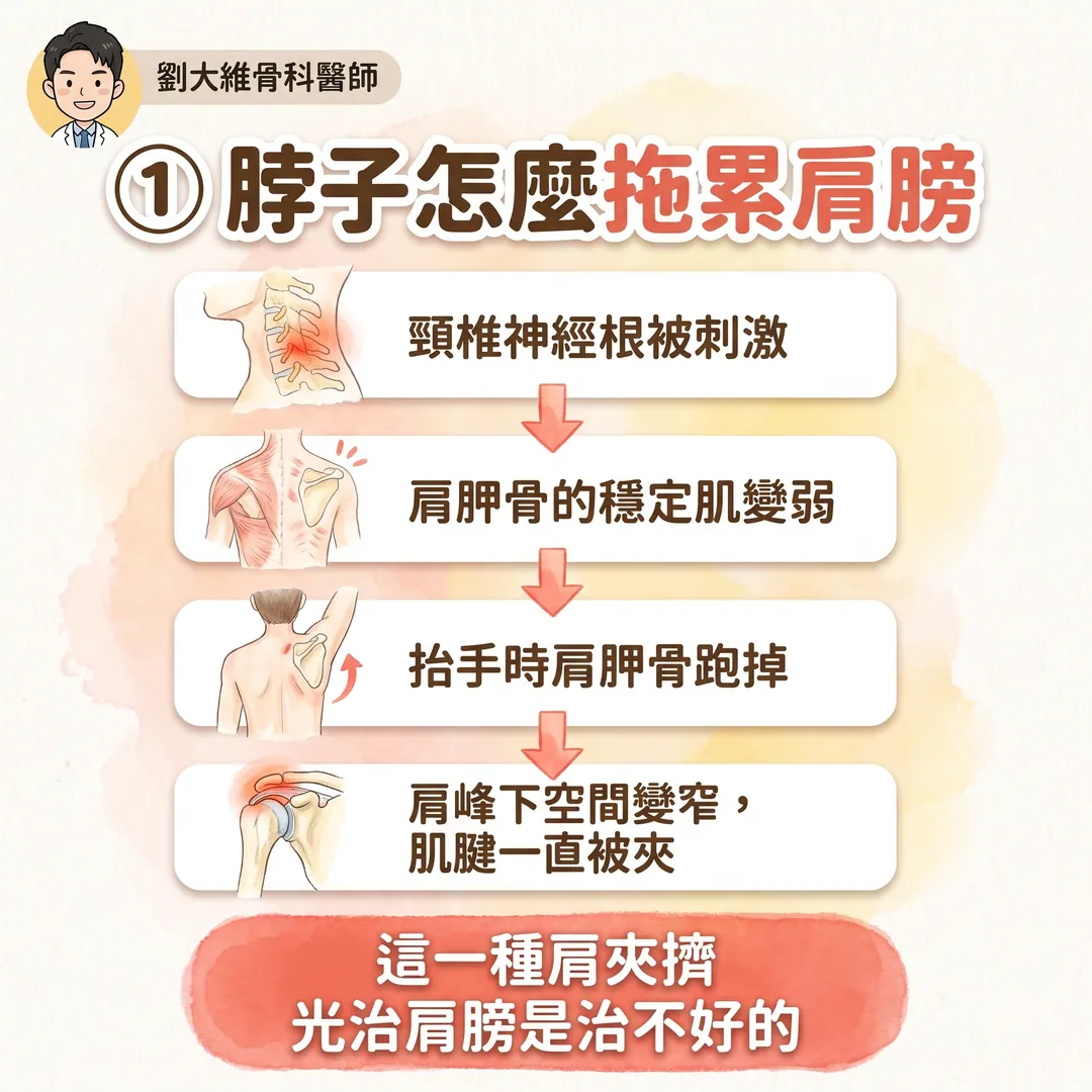 肩頸症候群：肩關節與頸椎的病灶如何互相影響 衛教圖 3