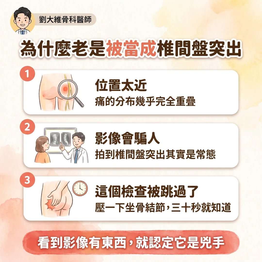 近端腿後肌腱病變（高位腿後肌拉傷）為什麼常被誤診為腰椎椎間盤突出 衛教圖 4