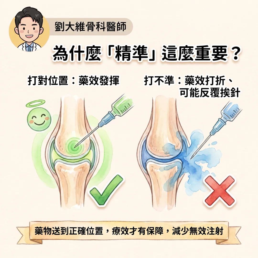 為什麼疼痛治療要用「超音波導引注射」?骨科醫師告訴你關鍵差別 衛教圖 5