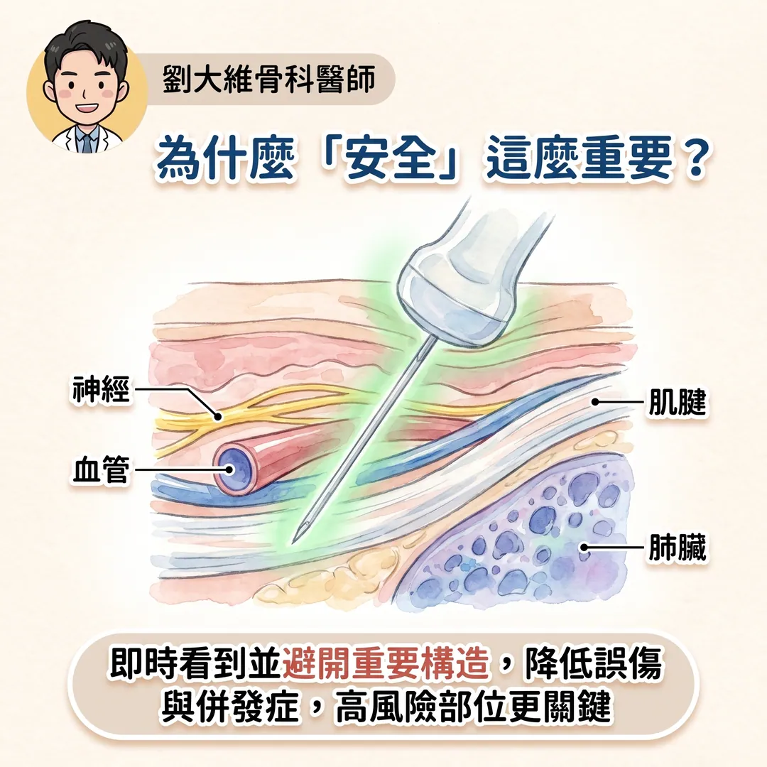 為什麼疼痛治療要用「超音波導引注射」?骨科醫師告訴你關鍵差別 衛教圖 6