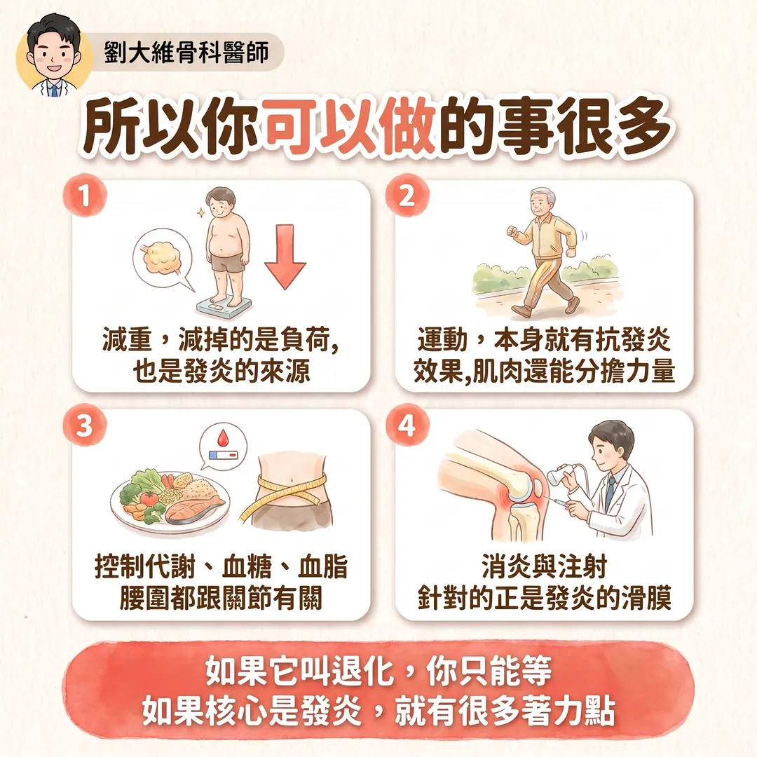 退化性關節炎：或許重點不是退化，而是發炎 衛教圖 7