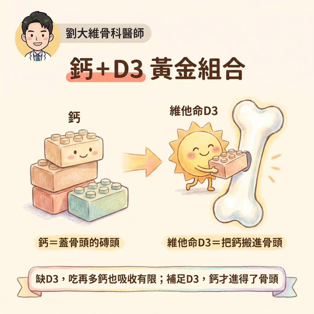 骨科醫師教你：鈣和維他命D3，怎麼補才對？ 衛教圖 2