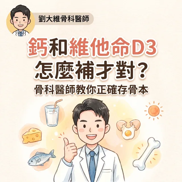 骨科醫師教你：鈣和維他命D3，怎麼補才對？