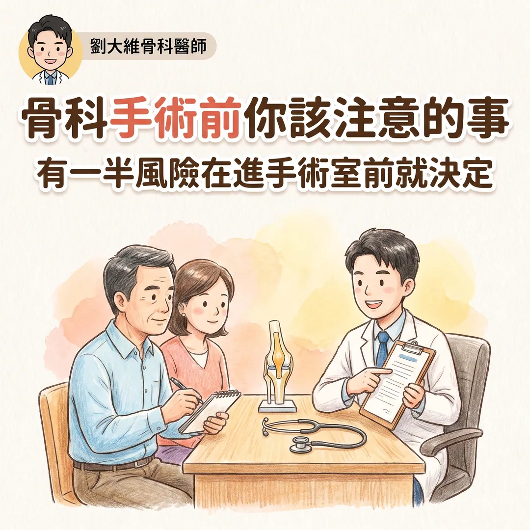 骨科手術前你該注意的事：6 件在進手術室之前就決定成敗的事