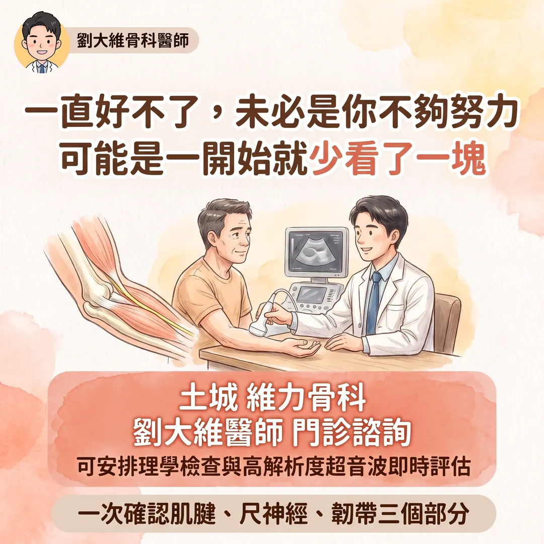 高爾夫球肘(內上髁肌腱病變):為什麼比網球肘難治 衛教圖 10